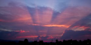 Purple sunset over Missoula Montana