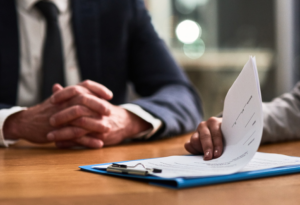 Professional meeting to discuss intellectual property law