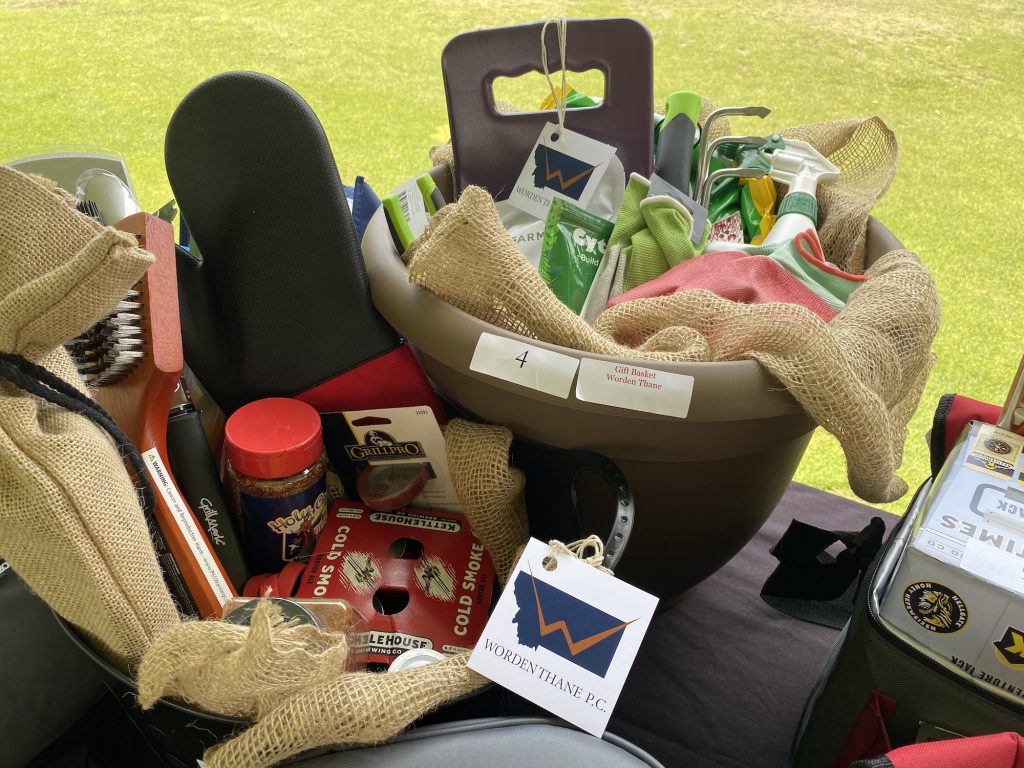 Worden Thane P.C. Raffle Prizes - Bar-B-Que Bucket and Gardening Basket - Worden Thane Sponsors Red Ripper Golf Tournament