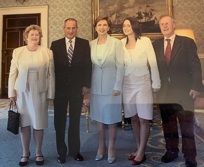 Clare Kealy (second in from the left) with the former President of Ireland, Mary McAleese