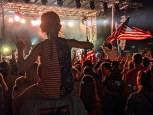 Crowd at music concert, 4th of July