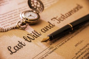 Last will and testament document, estate planning